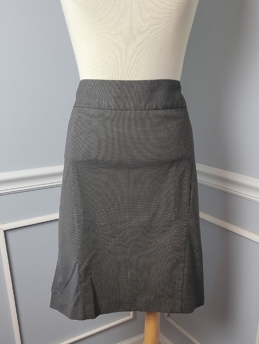EXPRESS Brown Straight Ruffle Stretch Pencil Professional Office Career Skirt 10